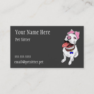 Pet sitter Pet care business cards with dog