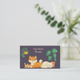 Pet Sitter/Pet Sitting Business Card Cute Animals