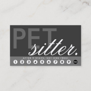 pet sitter rewards program loyalty card