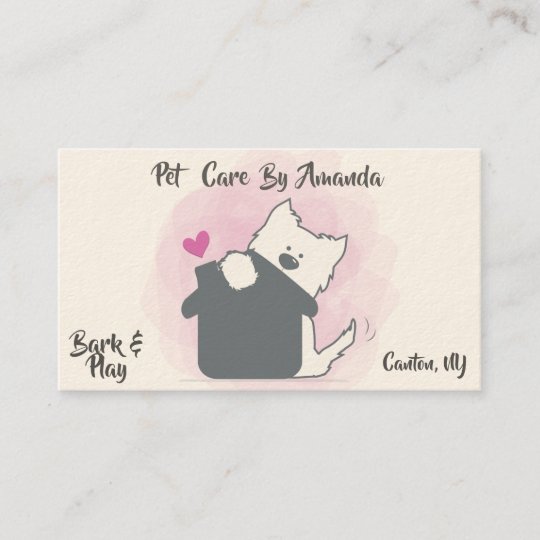 Pet Sitter Rover Dog Boarding Business Cards Zazzle.co.uk