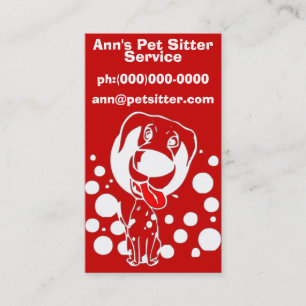 Pet Sitter Service Business Card