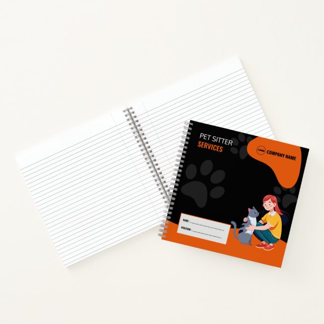 Pet Sitter Services Spiral Notebook (Inside)
