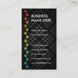 pet sitter streamline rainbow business card