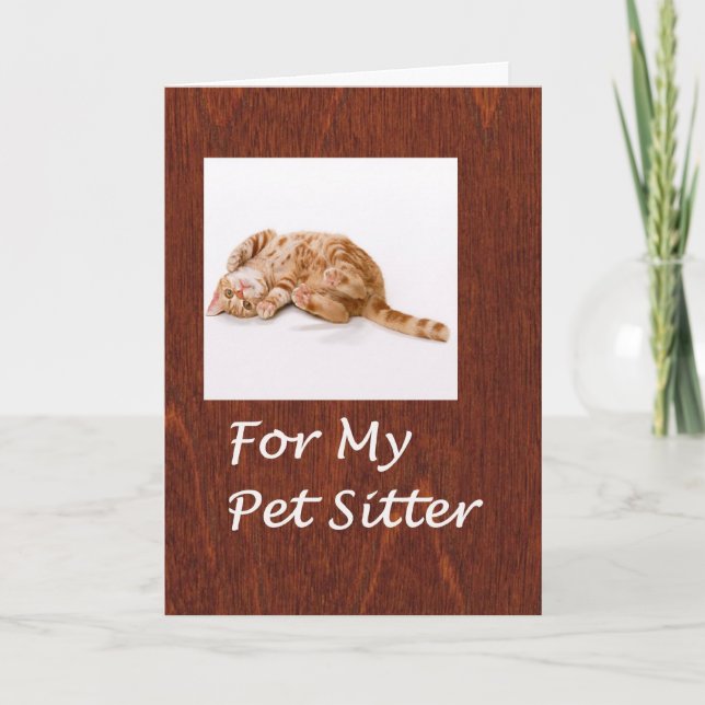 Pet Sitter Thank You Card (Front)