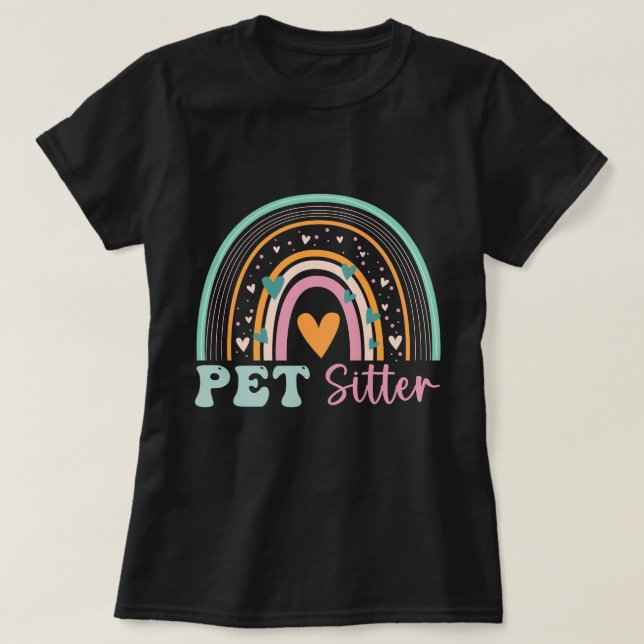 Pet sitter women appreciation cat dog pet sitter T-Shirt (Design Front)