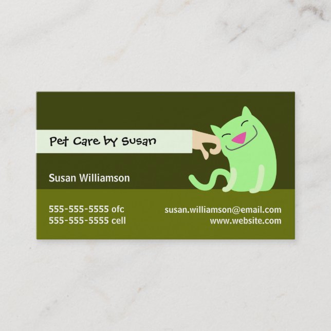 Pet Sitter's Business Card (Front)