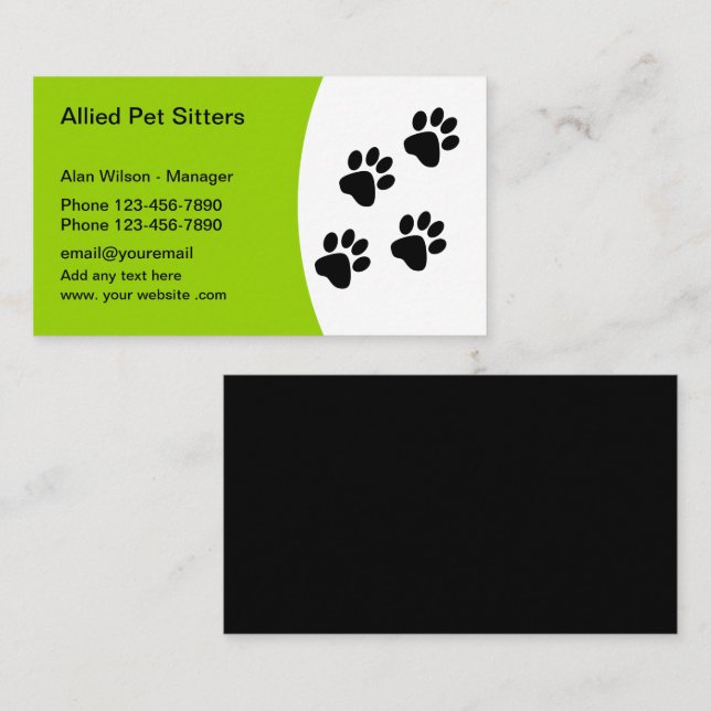 Pet Sitters Club Business Cards (Front/Back)