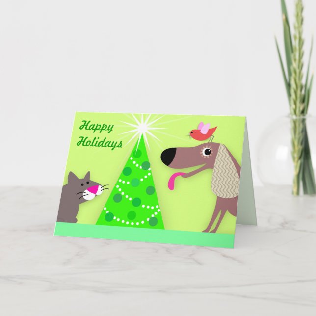 Pet Sitter's Holiday Greetings Card (Front)