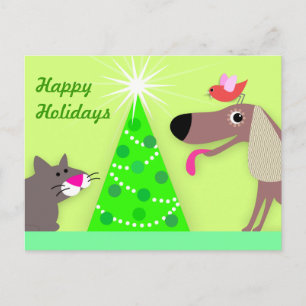 Pet Sitters Holiday Greetings Postcard