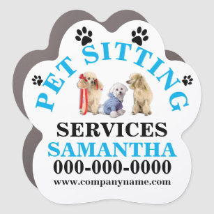 Pet sitters professional animal care DIY paw Car Magnet