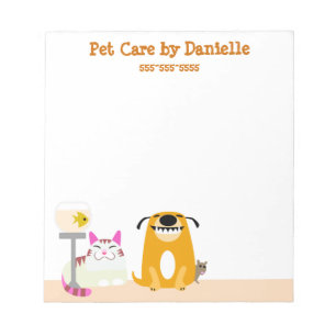 Pet Sitter's Services Notepad
