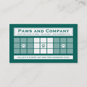 PET SITTING 3dots Loyalty Program Card