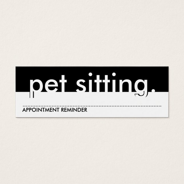 pet sitting. (appointment card) (Front)