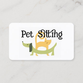 pet sitting business card