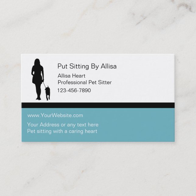 Pet Sitting Business Cards (Front)
