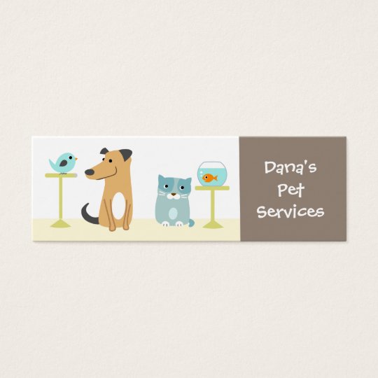 Pet Sitting Business Mini Business Card