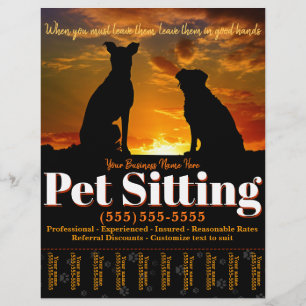 Pet Sitting Customisable Advertising Flyer