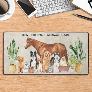 Pet Sitting Dog Cat Horse Elegant Animals Desk Mat