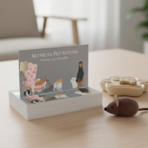 Pet Sitting Dog Cat Training Grooming Daycare Business Card