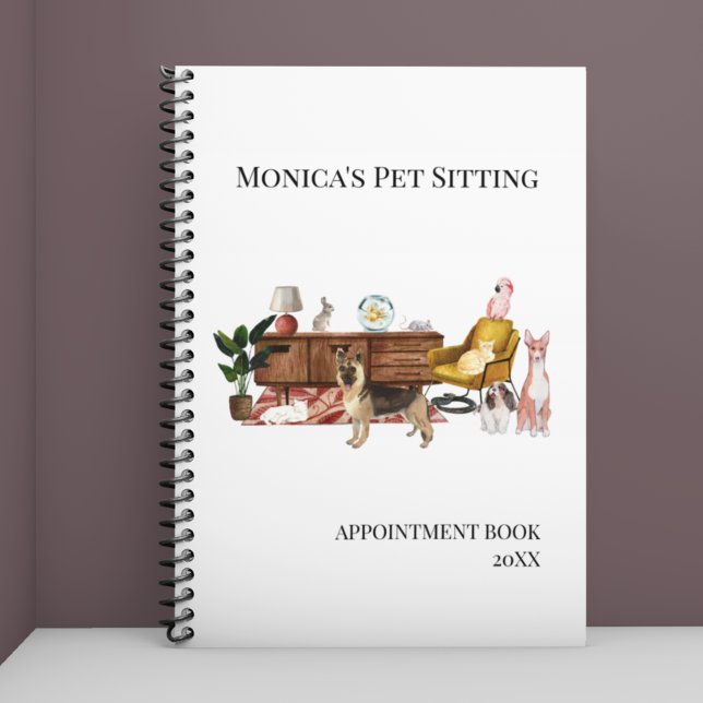 Pet Sitting Dog Cat Training Watercolor Pets Planner