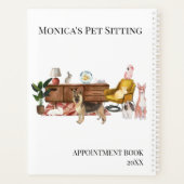 Pet Sitting Dog Cat Training Watercolor Pets Planner (Back)
