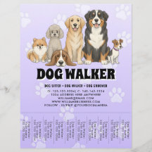 Pet Sitting Dog Walker Custom Promotional Purple