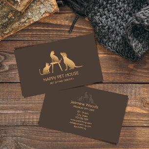 Pet Sitting Dog Walking Cat Veterinarian  Business Business Card