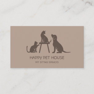 Pet Sitting Dog Walking Cat Veterinarian Business Card