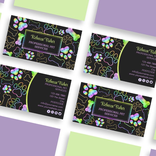 Pet Sitting, Dog Walking, Grooming Business Card (Creator Uploaded)