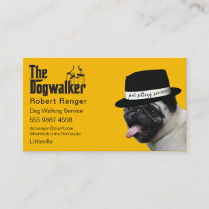 Pet Sitting 🐾 Dogfather Dog Walker Trustworthy Business Card