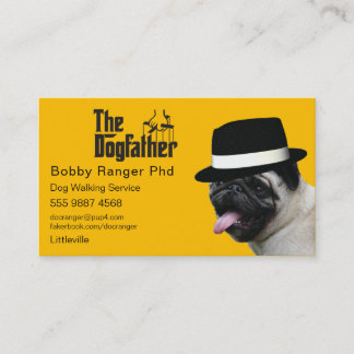 Pet Sitting 🐾 Dogfather Dog Walker Trustworthy Business Card