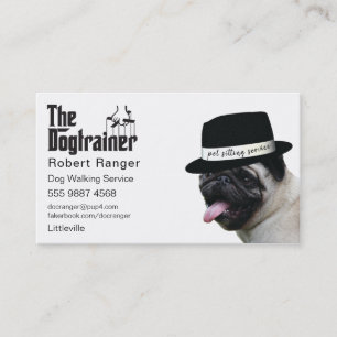 Pet Sitting 🐾 Dogfather Dog Walker Trustworthy Business Card