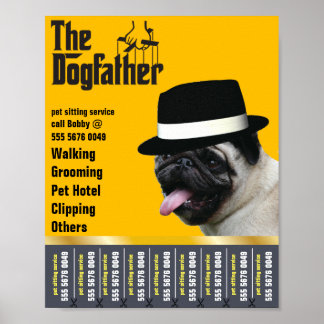 Pet Sitting 🐾 Dogfather Dog Walker Trustworthy Poster