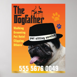 Pet Sitting 🐾 Dogfather Dog Walker Trustworthy Poster