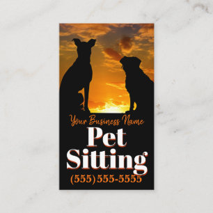 Pet Sitting, Doggie Day Care Custom Promo Card