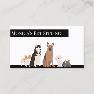Pet Sitting Dogs Training Grooming Daycare Business Card