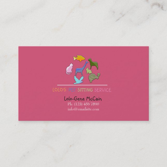 Pet Sitting Service Business Card (Front)