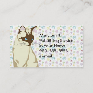 Pet Sitting Service Business Card