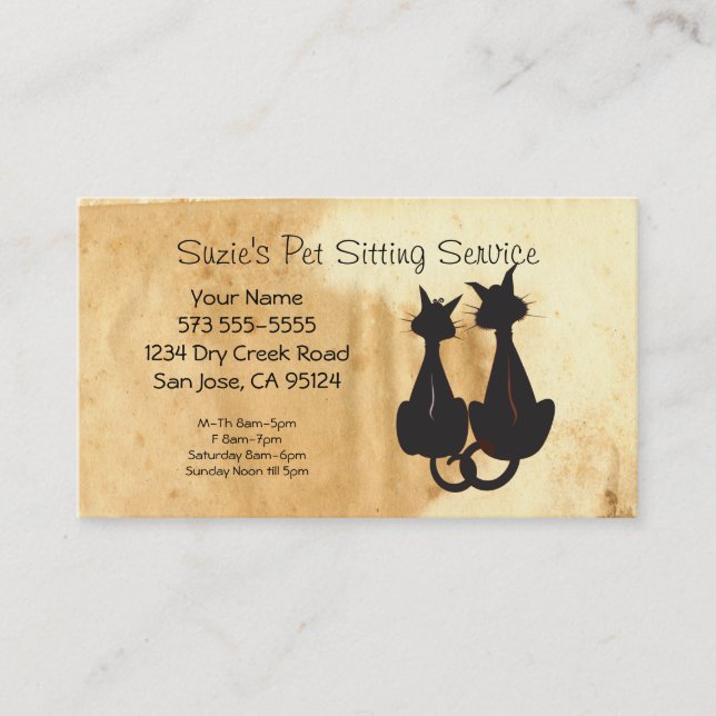 Pet Sitting Service Business Card (Front)