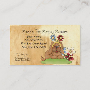 Pet Sitting Service Business Card