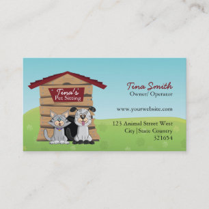 pet sitting service business card