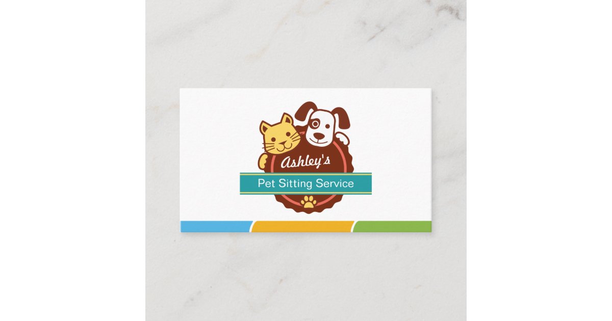 Pet Sitting Service Business Card | Zazzle.co.uk