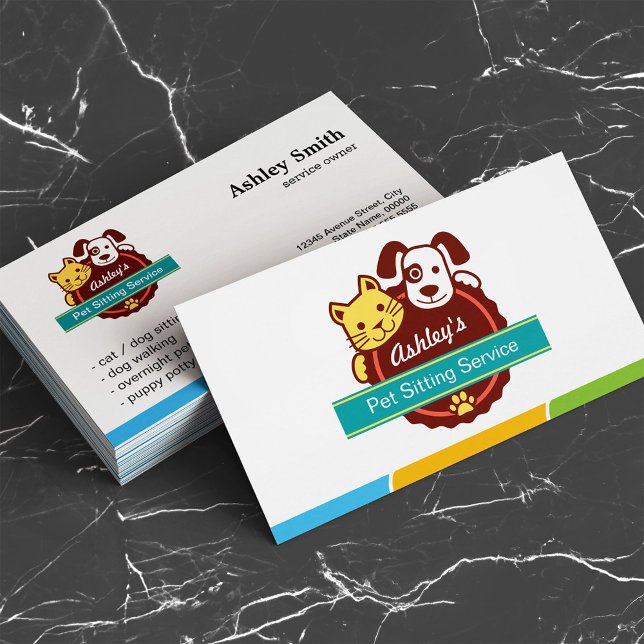 Pet Sitting Service Business Card (Creator Uploaded)
