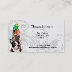 Pet Sitting Service Business Card