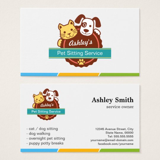 pet sitting business cards