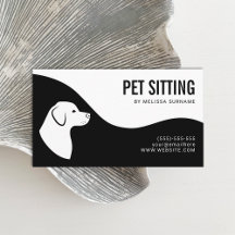 Pet Sitting Service Dog Silhouette Black And White