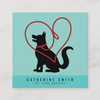 Pet Sitting Service Pet Care Square Business Card