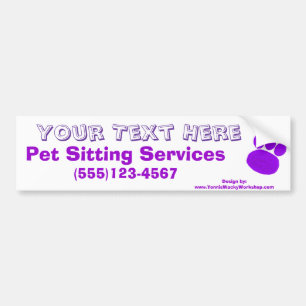 Pet Sitting Services Paw Print Bumper Sticker