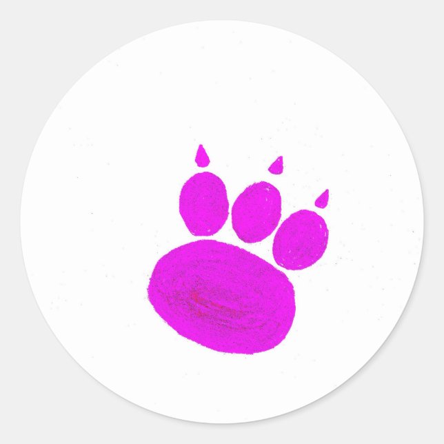 Pet Sitting Services Paw Print Classic Round Sticker (Front)