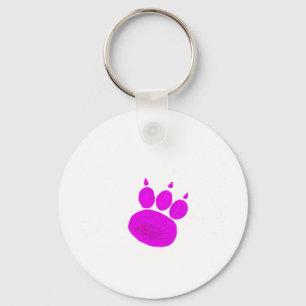 Pet Sitting Services Paw Print Key Ring